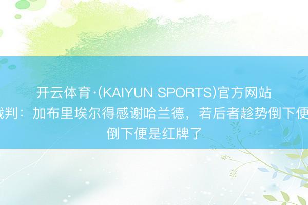 开云体育·(KAIYUN SPORTS)官方网站 前英超裁判：加布里埃尔得感谢哈兰德，若后者趁势倒下便是红牌了