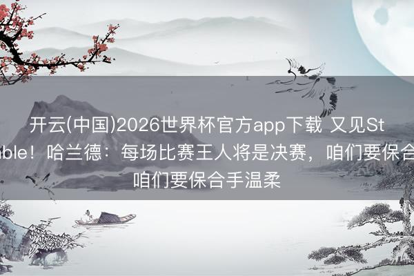 开云(中国)2026世界杯官方app下载 又见Stay humble！哈兰德：每场比赛王人将是决赛，咱们要保合手温柔