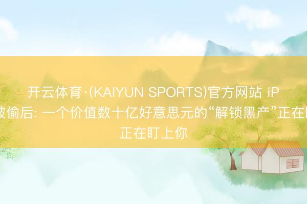 开云体育·(KAIYUN SPORTS)官方网站 iPhone被偷后: 一个价值数十亿好意思元的“解锁黑产”正在盯上你