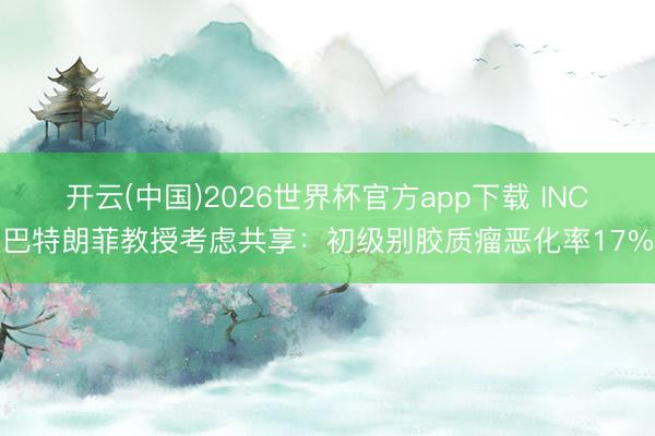 开云(中国)2026世界杯官方app下载 INC